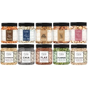 ldf whole spices combo premium gifting combo dry fruits and seeds mix 10 in 1 100g x 10
