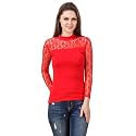 LE BOURGEOIS Red Net Yoke Full Sleeve