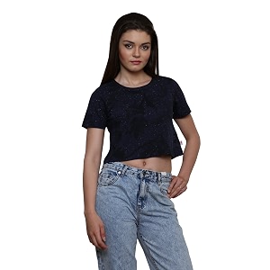 LE BOURGEOIS Women Loose Fit Round Neck