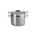 Le Creuset Stainless Steel Classic 3-Ply Deep Pasta Pot and Sieve, 7.5qt