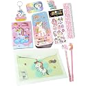 Le Delite (Combo Gift Pack of 10 Items Unicorn Stationery Set for Girls, Return Gifts for Girl &amp; Kids, Stationery Items, Pencil Box with All Stationary