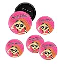 Le Delite Ladke wale Ladki Wale, Team Groom and Team Bride Glossy Finished Wedding Badges| Wedding Badges (Props)|Batches for family Wedding &amp; Reception Party