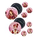 Le Delite Ladke wale Ladki Wale, Team Groom and Team Bride Glossy Finished Wedding Badges| Wedding Badges (Props)|Batches for family Wedding & Reception Party