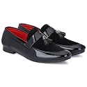 LE GREEM Men39s Patent Leather Slip on