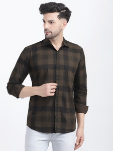 Le Mec Men Regular Fit Checkered Spread