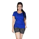 Women39s Super Soft Round V Neck Short