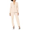 Le Suit Women's One Button Blazer & Pant, 2pc Set