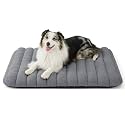 LE SURE Cute Orthopedic Dog Bed Large Sized Dog, Waterproof Chic Flat Pet Beds with Removable Washable Cover, Fuzzy Thick Egg Crate Foam Pet Mat for Indoor Use (36" x 27", Grey)