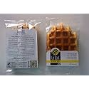 Le Waf Assorted Artisan Belgian Liege Waffles with Pearl Sugar, includes 4 Original, 2 Chocolate, 2 Cinnamon (Pack of 8)