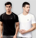 Le Werks Printed Men Round Neck Black