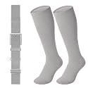 LEACOOLKEY Baseball Belt and Socks Combo Set Adjustable Softball Socks and Elastic Belt for Youth and Adult