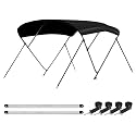 Leader Accessories 10 Colors 3-4 Bow Bimini Top for Boats Boat Canopy Cover