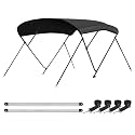 Leader Accessories 10 Colors 3-4 Bow Bimini Top for Boats Boat Canopy Cover
