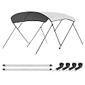 Leader Accessories 10 Colors 3-4 Bow Bimini Top for Boats Boat Canopy Cover