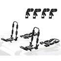 Leader Accessories Folding Kayak Roof Rack 4 PCS/Set, J Bar for 2 Kayaks
