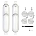 Leader Accessories Ribbed Twin Eyes Boat Fender Bumper Pack of 4 Includes 3/8'' Fender Lines and Pump to Inflate