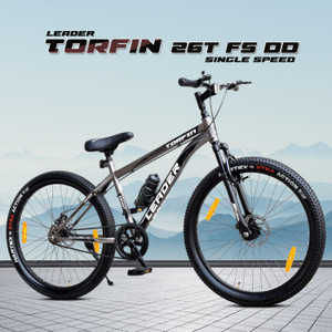 leader torfin mtb cycle with dual disc brake  front suspension 26 t inch mountain cycle