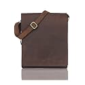 LEADERACHI Vintage Hunter Leather Messenger Bag Office Bag Travel Crossbody Bag