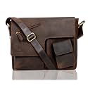 LEADERACHI Vintage Hunter Leather Messenger Bag Office Bag Travel Crossbody Bag