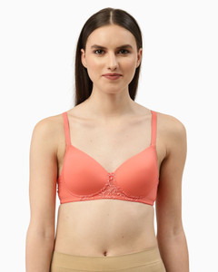 LEADING LADY Solid Lightly Padded Lace Bra