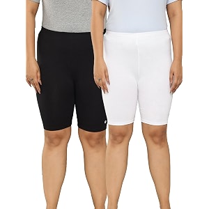 LEADING LADY Womens Solid Cotton Mid Rise