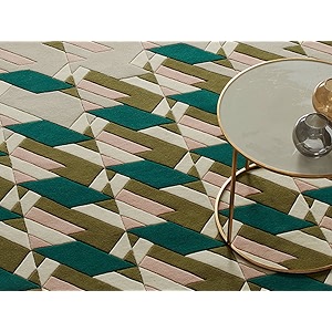 Leaf Flora Pattern Woolen Carpet for