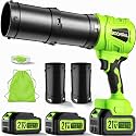 Leaf Blower Cordless with 2X 20V Battery Packs and Charger, Handheld Blower