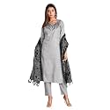 Leaf Embroidered 34 Sleeve Cotton Kurti Pant