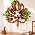 Leaf-Shaped Plant Hanging Propagation Stations with 6 Glass Vases & 1 Spare