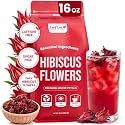 LeafLea Hibiscus Loose Leaf Tea, Caffeine-Free, 16oz, Flor de Jamaica