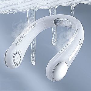 leafless hanging neck faninstant cooling personal air conditioner