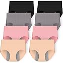 Leak Proof Panties for Women Over 60, High Waisted Women's Incontinence Panties, Washable Ladies Period Underwear Panties for Women Over 70.