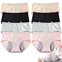 Leak Proof Panties for Women Over 60, High Waisted Women's Incontinence Panties, Washable Ladies Period Underwear Panties for Women Over 70.