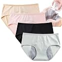 Leak Proof Panties for Women Over 60, High Waisted Women's Incontinence Panties, Washable Ladies Period Underwear Panties for Women Over 70.