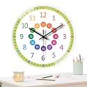 Kids Learning Clock Colorful Teaching Time Learning Time Wall Silent Non