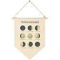 Learning Moon Phases,Lunar Phases,Montessori,Homeschool Educational-Flag Gift for Baby Girls Boys Kids-Canvas Hanging Banner Pennant Wall Sign Gift for Nursery Baby Room Playroom Bedroom