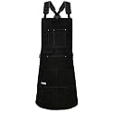 LeaSeek Leather Welding Apron, Heat & Flame-Resistant, 6 Pockets