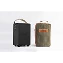 Leather & Canvas Carrying Case for Marshall Tufton Speaker | Travel-Friendly Protective Cover with Shoulder Strap | Dustproof & Anti-Scratch Speaker Bag
