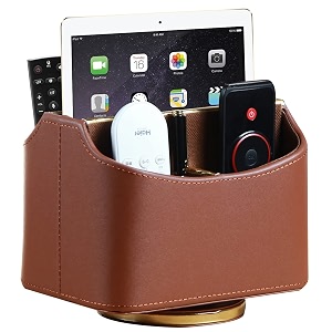 360 swivel remote control holdertv remote caddy for nightstand tablegold