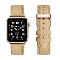 Genuine Leather Band Compatible with Apple Watch Bands for men Office