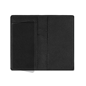 leather checkbook cover with pen holder and built-in divider basic checkbook holder case for menampwomen cross black