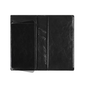 leather checkbook cover with pen holder and built-in divider basic checkbook holder case for menampwomen