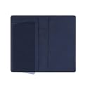 Leather Checkbook Cover with Pen Holder and Built-in Divider Basic Checkbook Holder Case for Men&amp;Women (Cross Dark Blue)