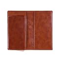 Leather Checkbook Cover with Pen Holder and Built-in Divider Basic Checkbook Holder Case for Men&amp;Women
