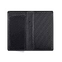 Leather Checkbook Cover with Pen Holder and Built-in Divider Basic Checkbook Holder Case for Men&amp;Women (Weaved Black)