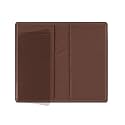 Leather Checkbook Cover with Pen Holder and Built-in Divider Basic Checkbook Holder Case for Men&amp;Women