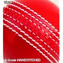 Leather Cricket Ball (Maroon Red) , Standard Size