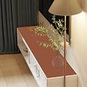 Leather Desk Mat,1.8mm Thick,16x48 Inch Desk Cover,Desk Protector Mat,Dresser Cover Top,Table Cover Rectangle,End Table Cover,Coffee Table Cover Rectangle(Brown+Gray,16x48)