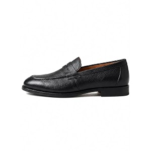 Leather Flap Penny Loafers with TPR Sole