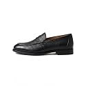 Leather Flap Penny Loafers with TPR Sole